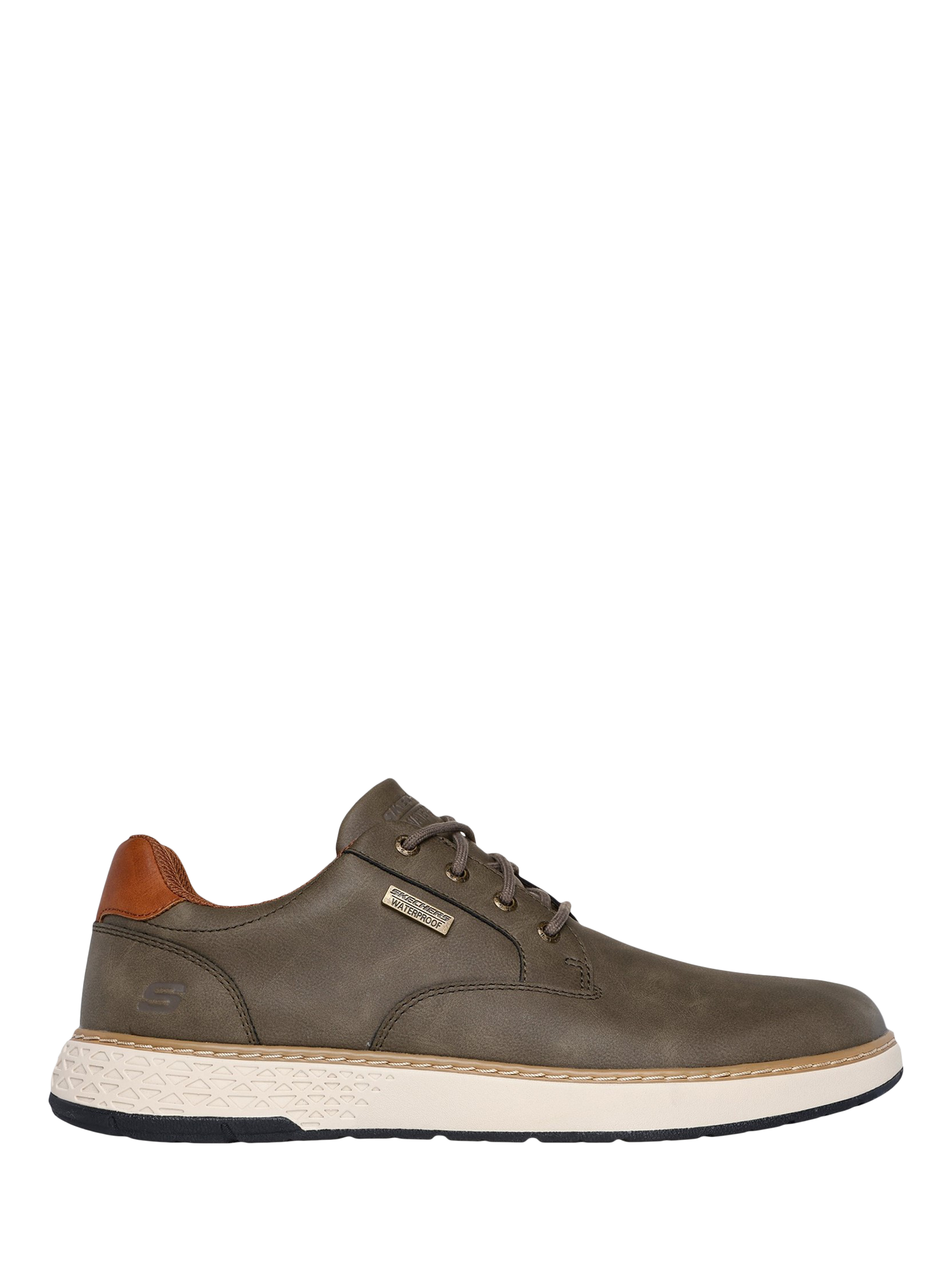 Product image 1 of 4, which shows Skechers Garlan Pryor Lace Up Trainers, Olive, 7