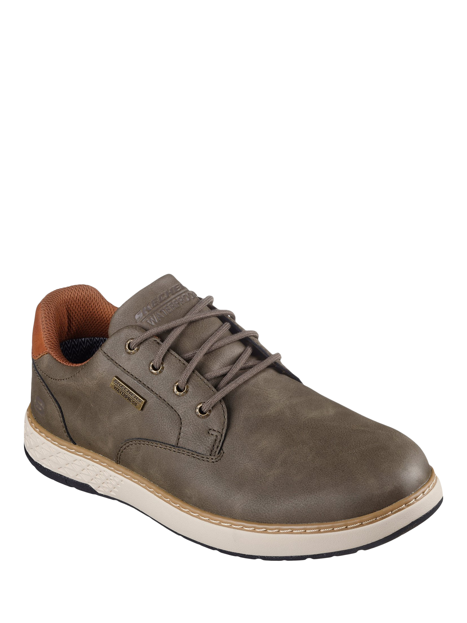 Product image 2 of 4, which shows Skechers Garlan Pryor Lace Up Trainers, Olive, 7