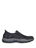 Skechers Respected Elgin Leather Slip On Trainers, Black