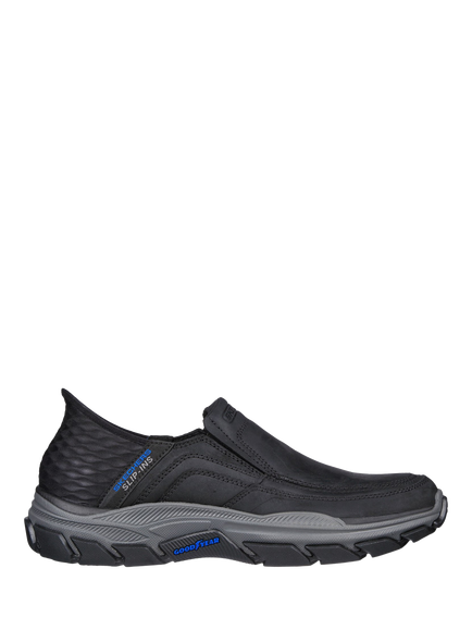 Skechers Respected Elgin Leather Slip On, Black