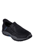 Skechers Respected Elgin Leather Slip On Trainers, Black