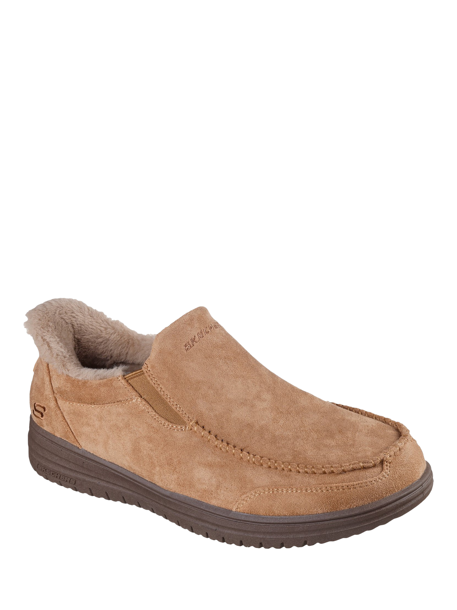 Product image 2 of 2, which shows Skechers Murette Scofield Slip On Shoes, Tan, 6