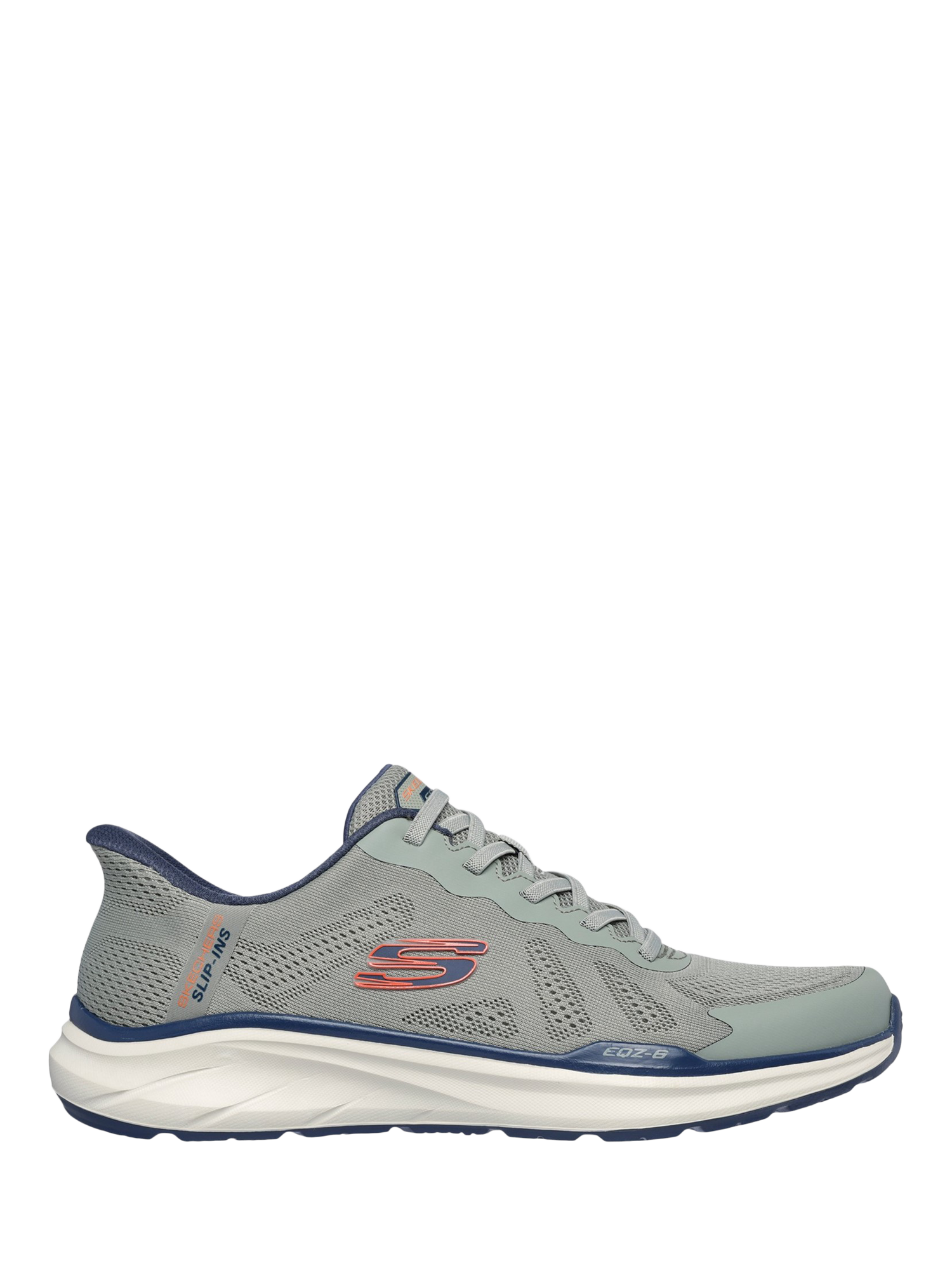 Product image 1 of 2, which shows Skechers Relaxed Fit Equalizer 6.0 Slip On Trainers, Green/Multi, 6