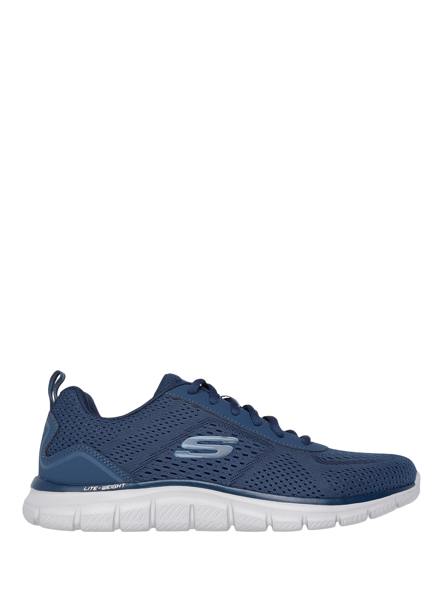 Product image 1 of 4, which shows Skechers Track Leshur Lace-Up Trainers, Blue, 7