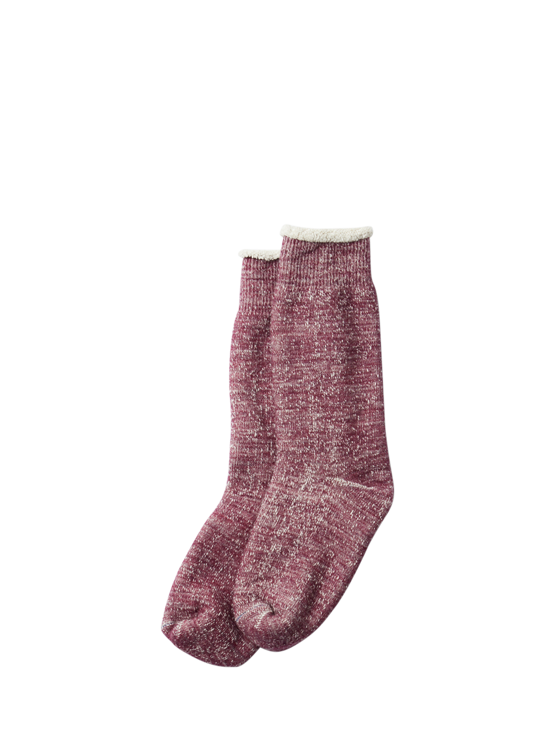 ROTOTO Double Faced Cotton Wool Blend Ankle Socks, Grape