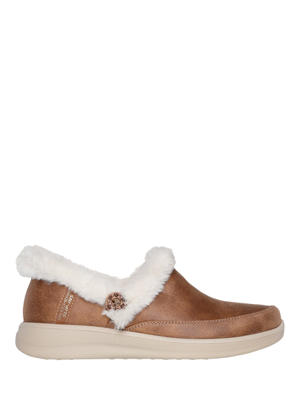 Skechers Hands Free Slip-ins Cosy Escape Slippers, Brown, Brown