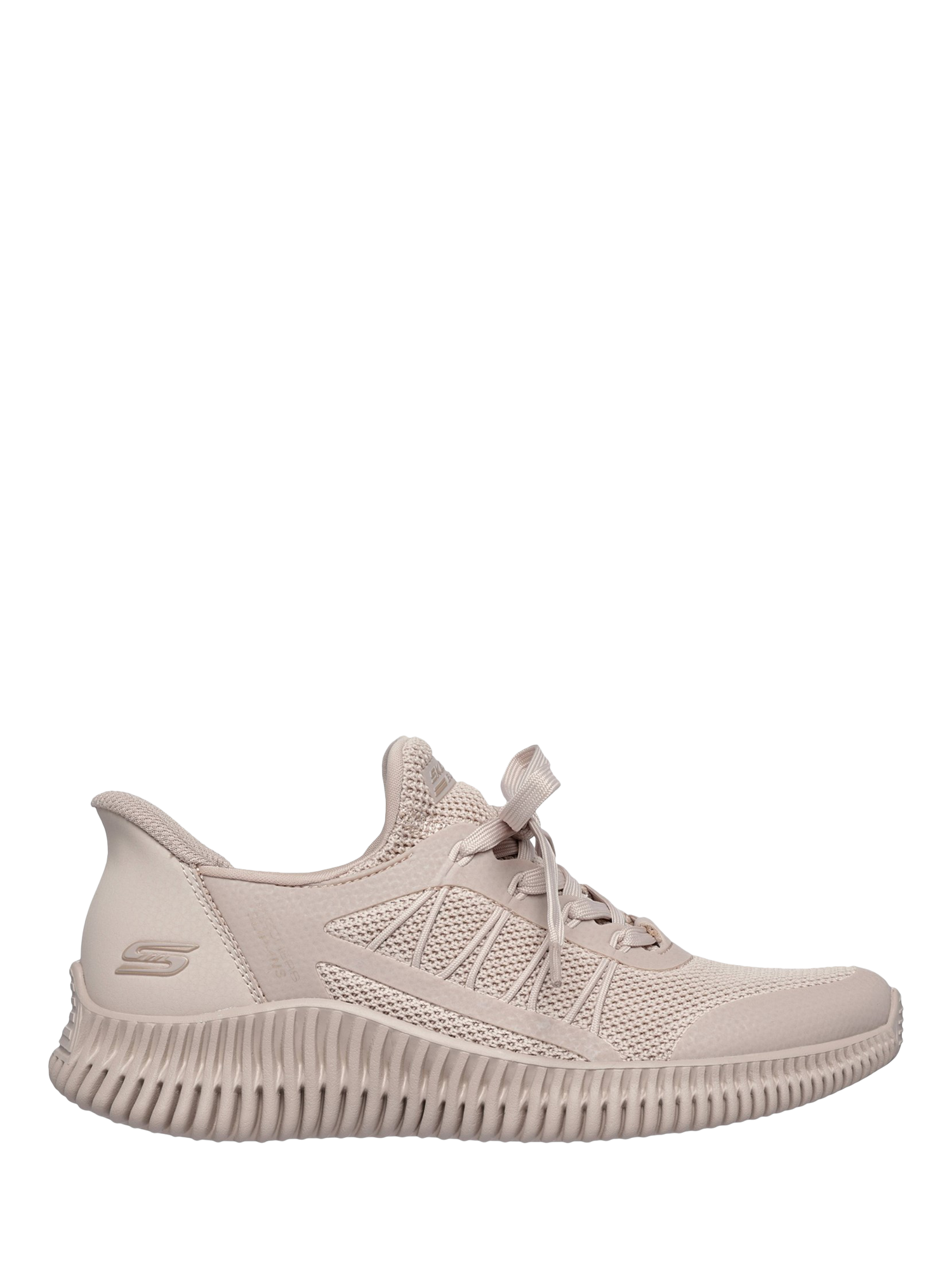 Product image 1 of 3, which shows Skechers BOBS Geo Lite Divine Pace Trainers, Tan, 3