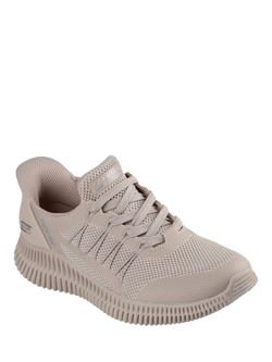 Skechers BOBS Geo Lite Divine Pace Trainers, Tan - view 2, Tan