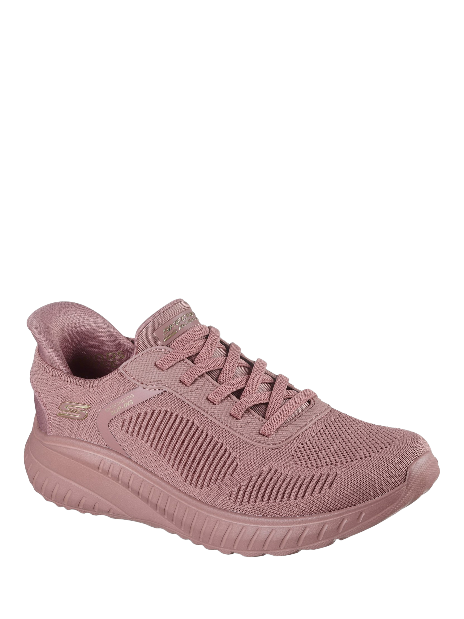 Product image 2 of 4, which shows Skechers BOBS Sport Squad Chaos Current Muse Trainers, Rose, 3
