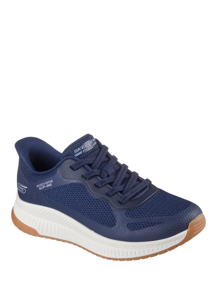 Skechers Hands Free Slip-ins BOBS Sport Squad Chaos 4 Staple Look Trainers - view 2, Navy