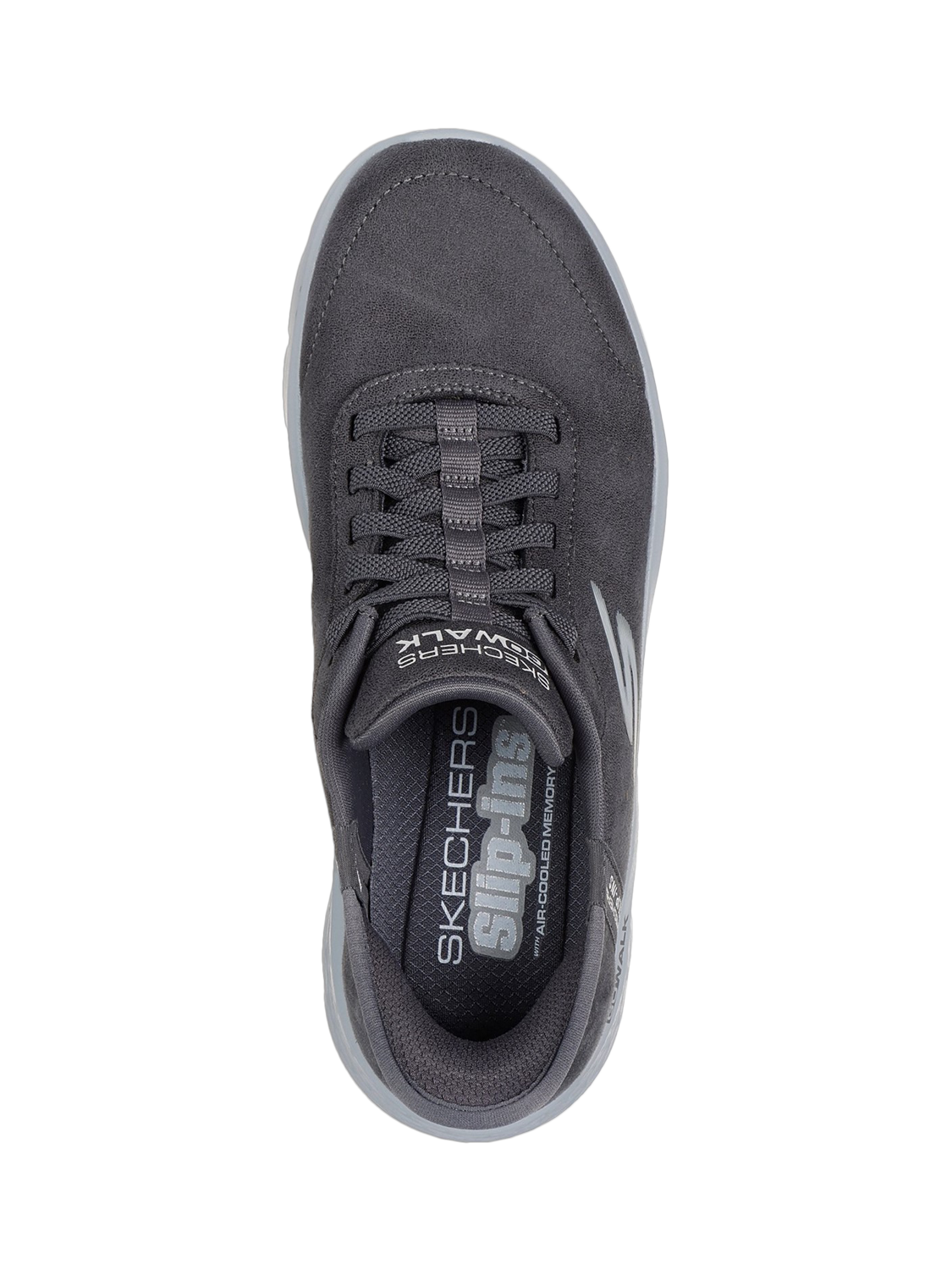 Product image 4 of 4, which shows Skechers GO WALK Flex Mali Trainers, Charcoal, 3