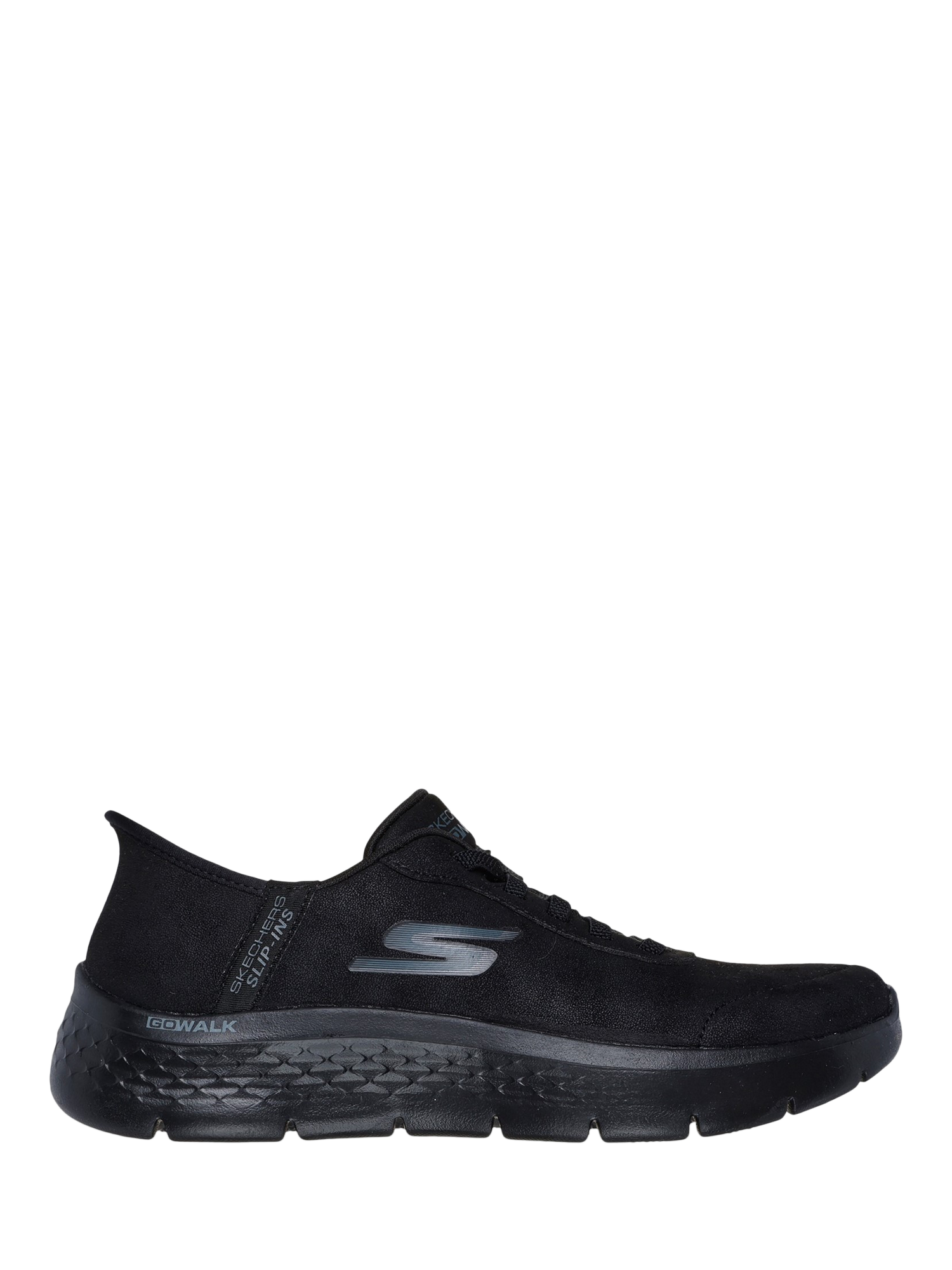 Product image 1 of 4, which shows Skechers GO WALK Flex Trainers, Black, 3