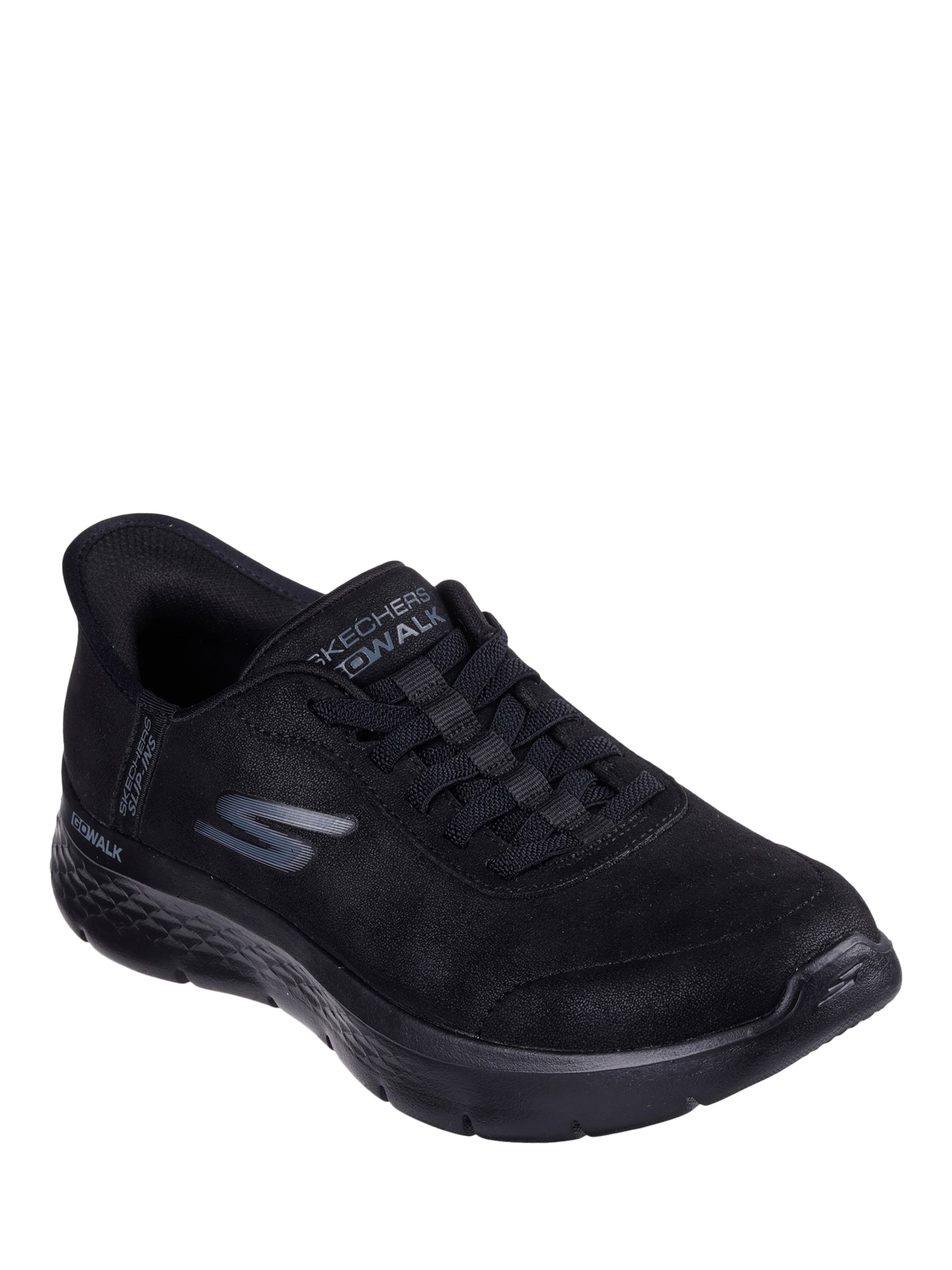 Product image 2 of 4, which shows Skechers GO WALK Flex Trainers, Black, 3