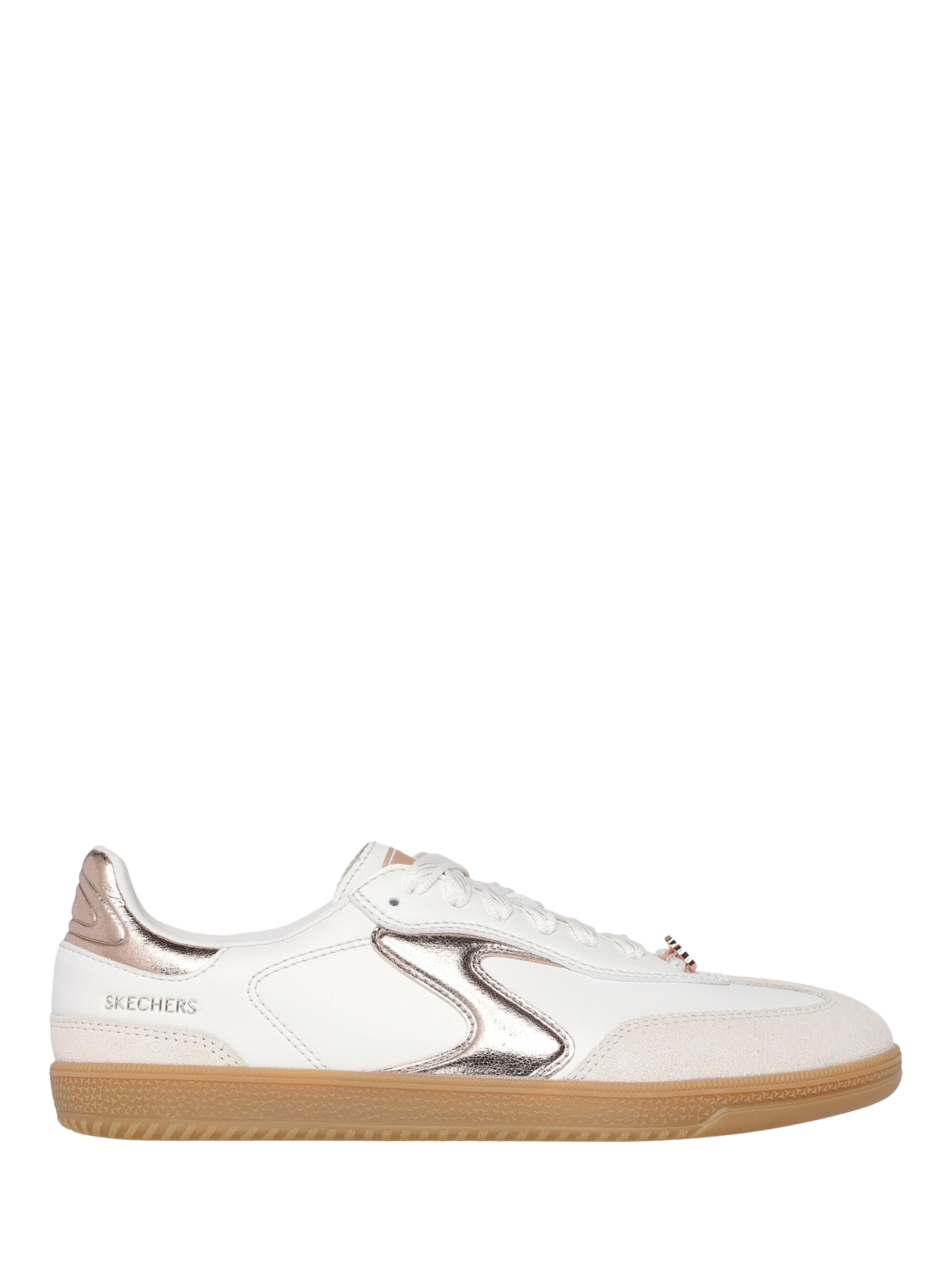 Product image 1 of 4, which shows Skechers Hotshot Shimmering Spots Trainers, White, 3