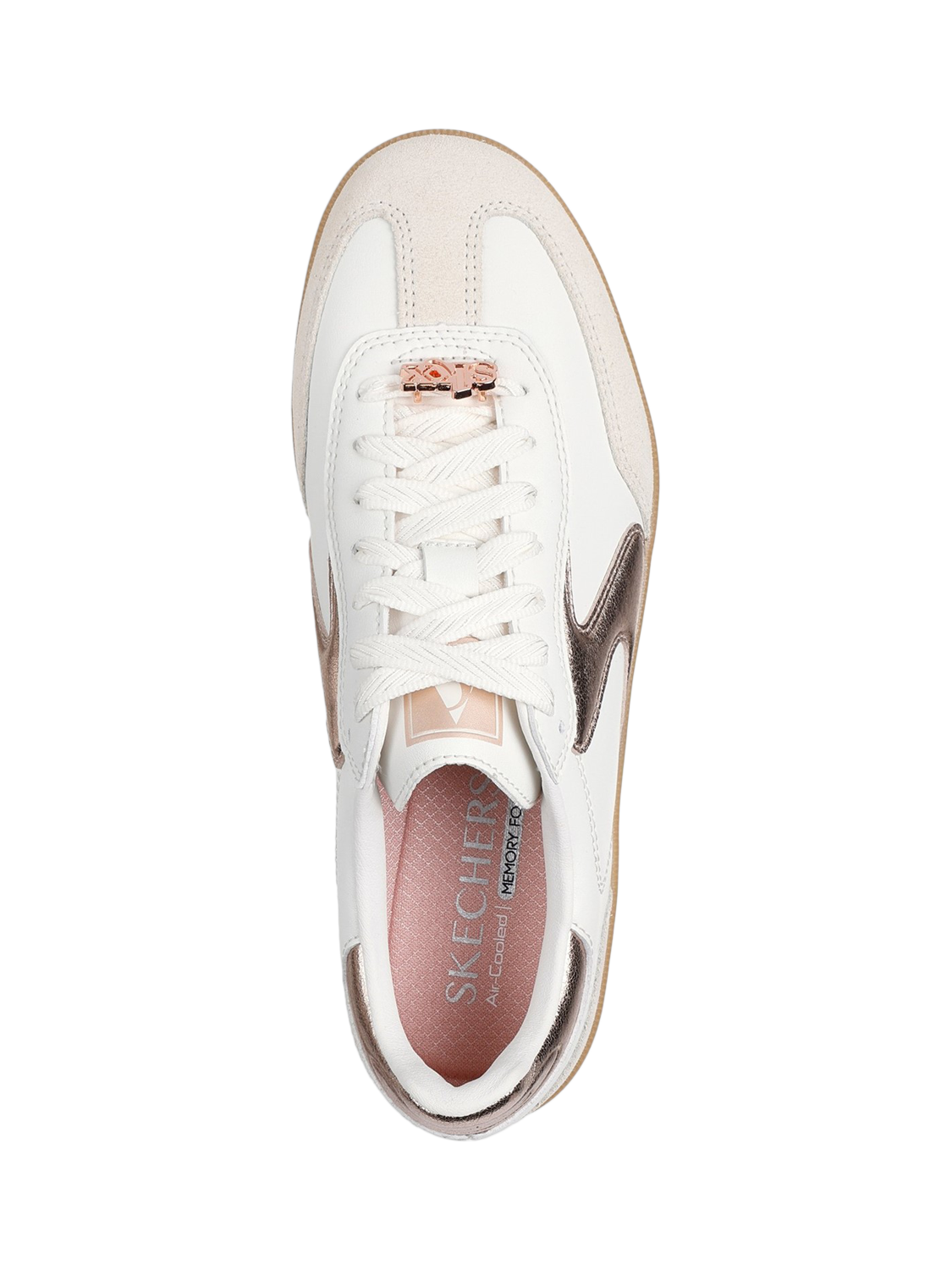 Product image 4 of 4, which shows Skechers Hotshot Shimmering Spots Trainers, White, 3