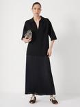 HUSH Gabriela Polo Knit Dress, Burgundy Brown