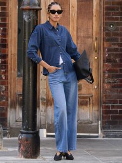 Baukjen Damaris Denim Shirt, Mid Indigo - view 2, Mid Indigo