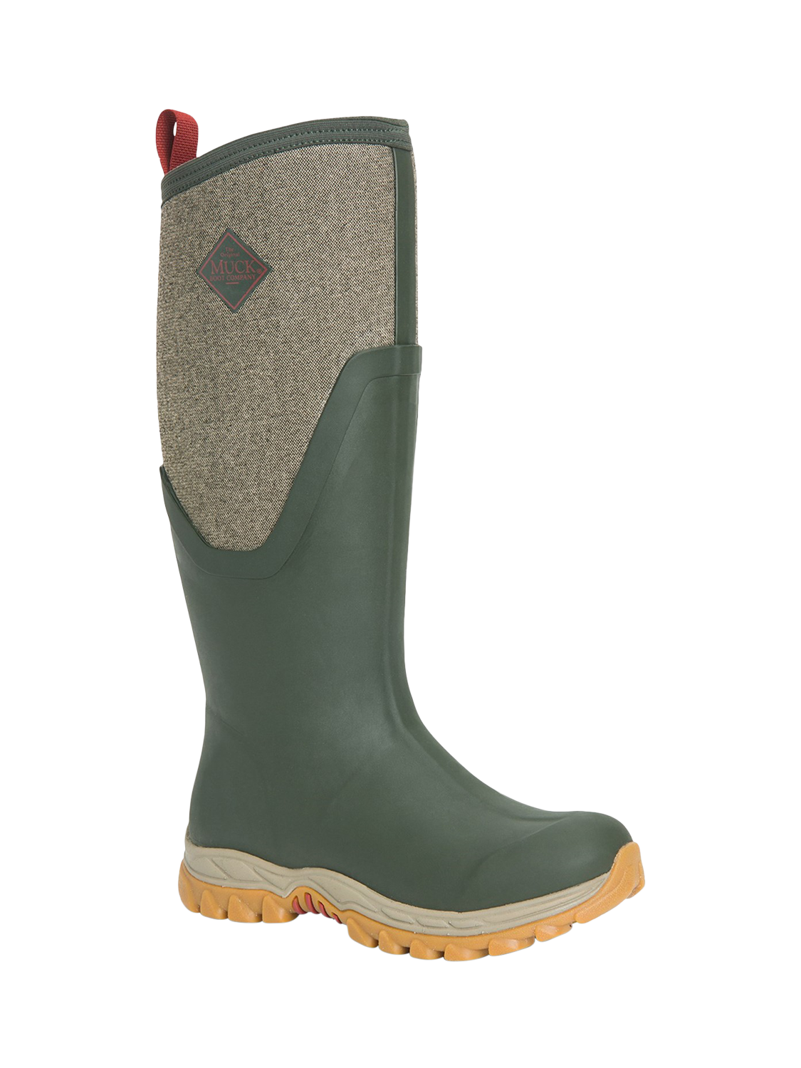 Product image 2 of 5, which shows Muck Arctic Sport II Tall Wellington Boots, Olive, 3
