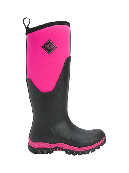 Muck Arctic Sport II Tall Wellington Boots, Black/Pink