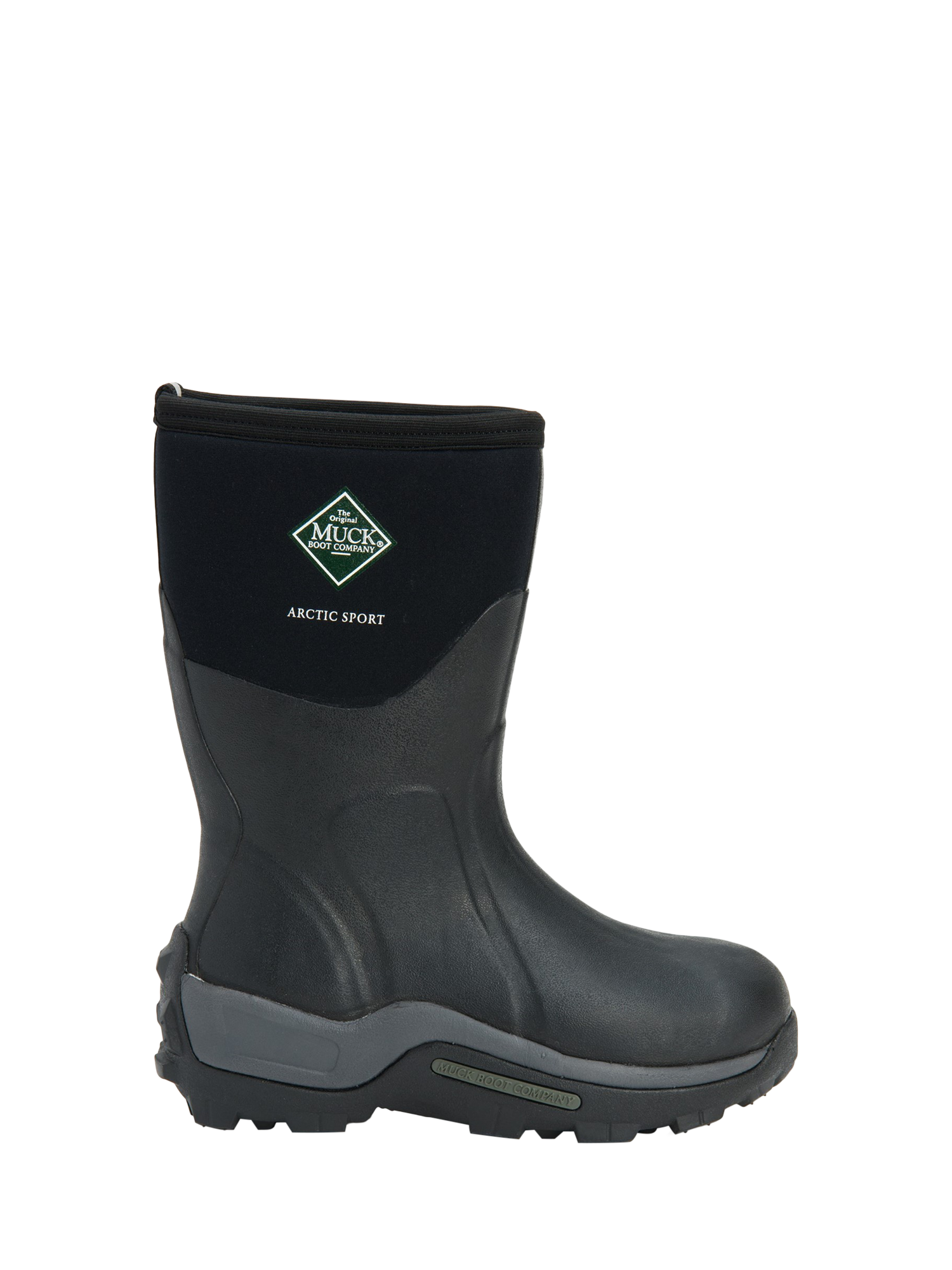 Product image 1 of 5, which shows Muck Arctic Sport Pull On Short Wellington Boots, Black, 4