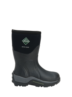 Muck Arctic Sport Pull On Short Wellington Boots, Black, Black