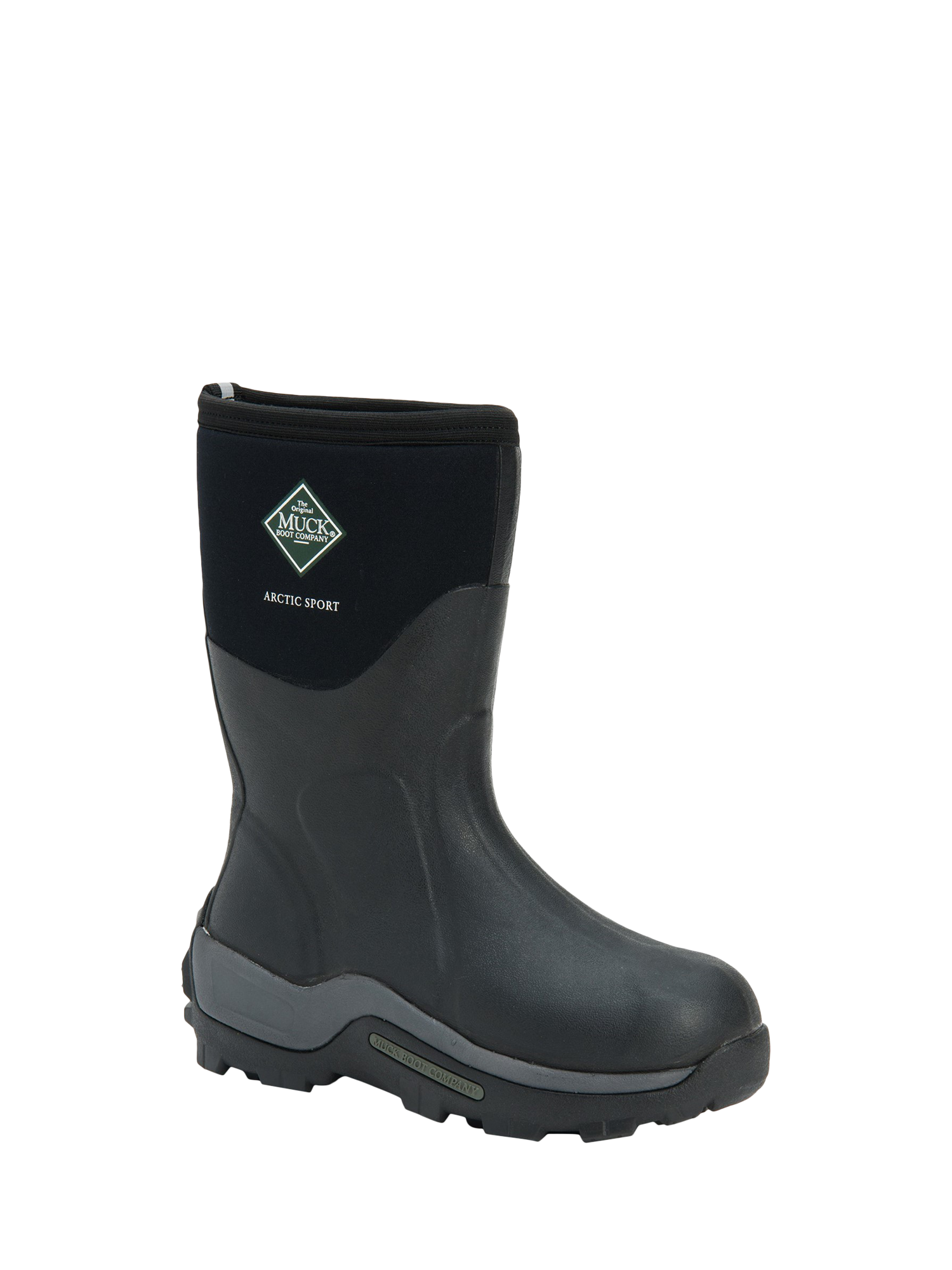 Product image 2 of 5, which shows Muck Arctic Sport Pull On Short Wellington Boots, Black, 4