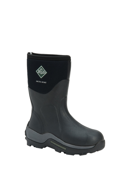 Muck Arctic Sport Pull On Short Wellington Boots, Black - view 2, Black