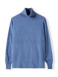 Celtic & Co. Slouch Roll Neck Pure Wool Jumper, Cornflower Blue
