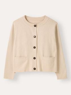 Celtic & Co. Knitted Round Neck Jacket, Oatmeal - view 2, Oatmeal