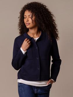 Celtic & Co. Pure Milano Wool Shacket, Navy, Navy
