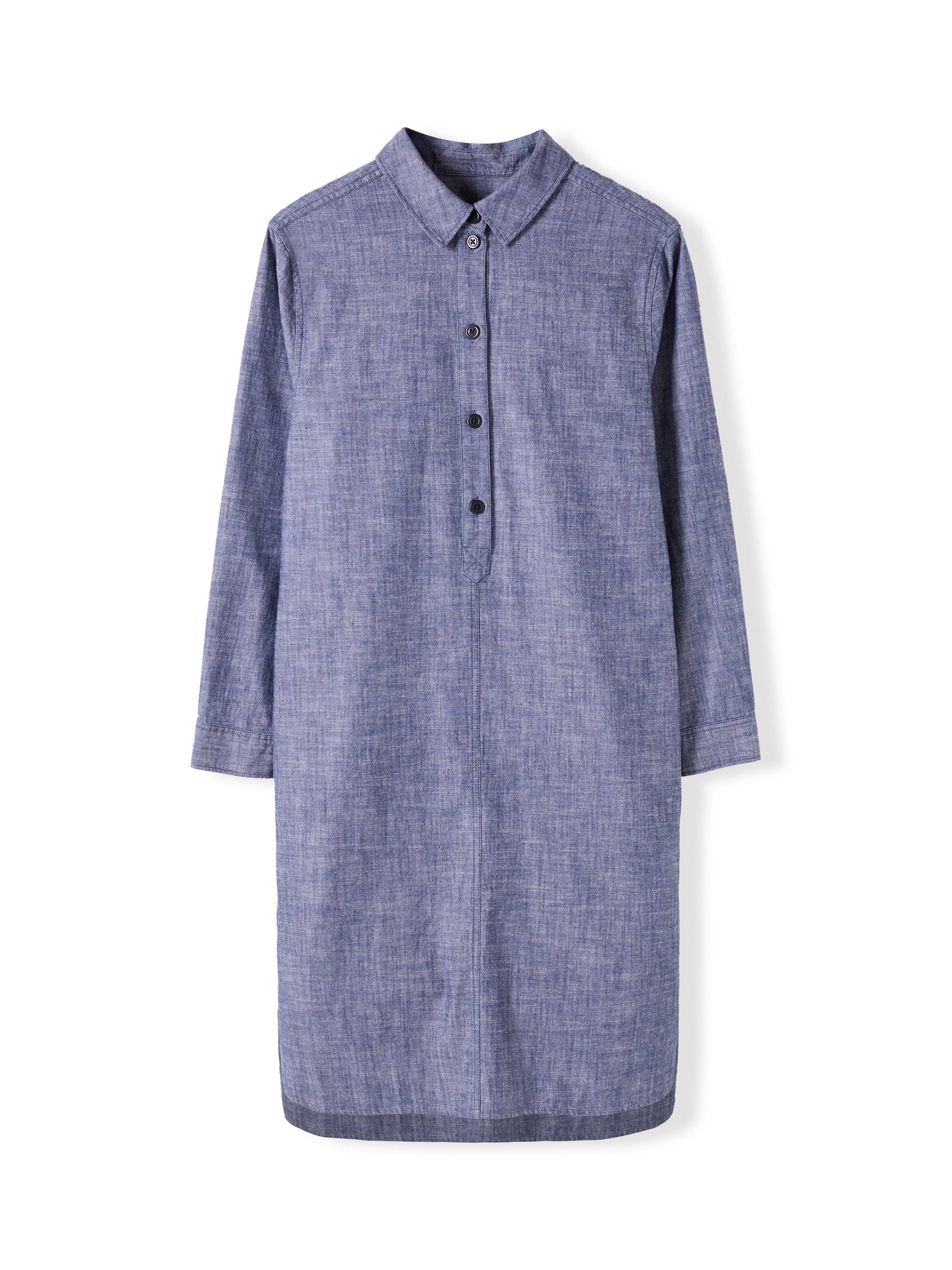 Product image 2 of 5, which shows Celtic & Co. Chambray Shirt Dress, Indigo, 8