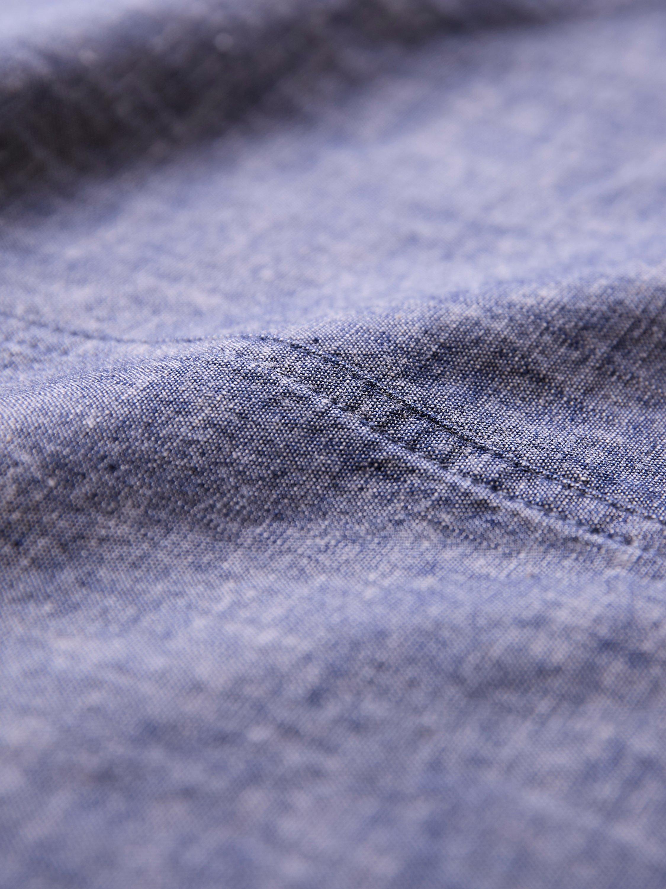 Product image 3 of 5, which shows Celtic & Co. Chambray Shirt Dress, Indigo, 8