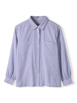 Celtic & Co. Stripe Side Split Shirt, Blue - view 2, Blue