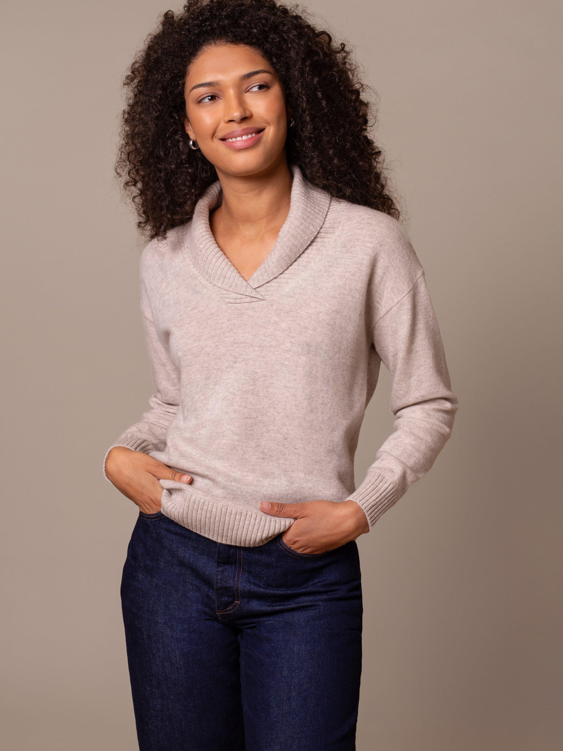 Shawl Collar Ladies Jumper With Collar Vintage Womens Mens Shawl