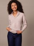 Celtic & Co. Shawl Collar Pure Wool Jumper, Oatmeal