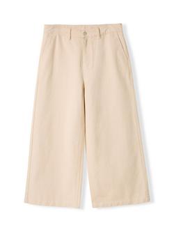 Celtic & Co. Cropped Wide Leg Trousers, Undyed Oatmeal - view 2, Undyed Oatmeal