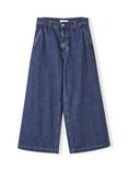 Celtic & Co. Cropped Wide Leg Trousers, Indigo Mid Wash