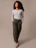 Celtic & Co. Pleat Front Wide Leg Trousers, Khaki