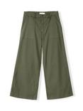 Celtic & Co. Pleat Front Wide Leg Trousers, Khaki