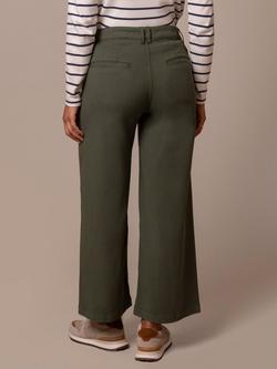 Celtic & Co. Pleat Front Wide Leg Trousers, Khaki - view 2, Khaki