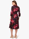 Adrianna Papell Floral Taffeta Shirt Dress, Black/Multi