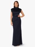 Adrianna Papell Satin Crepe Tiered Maxi Dress