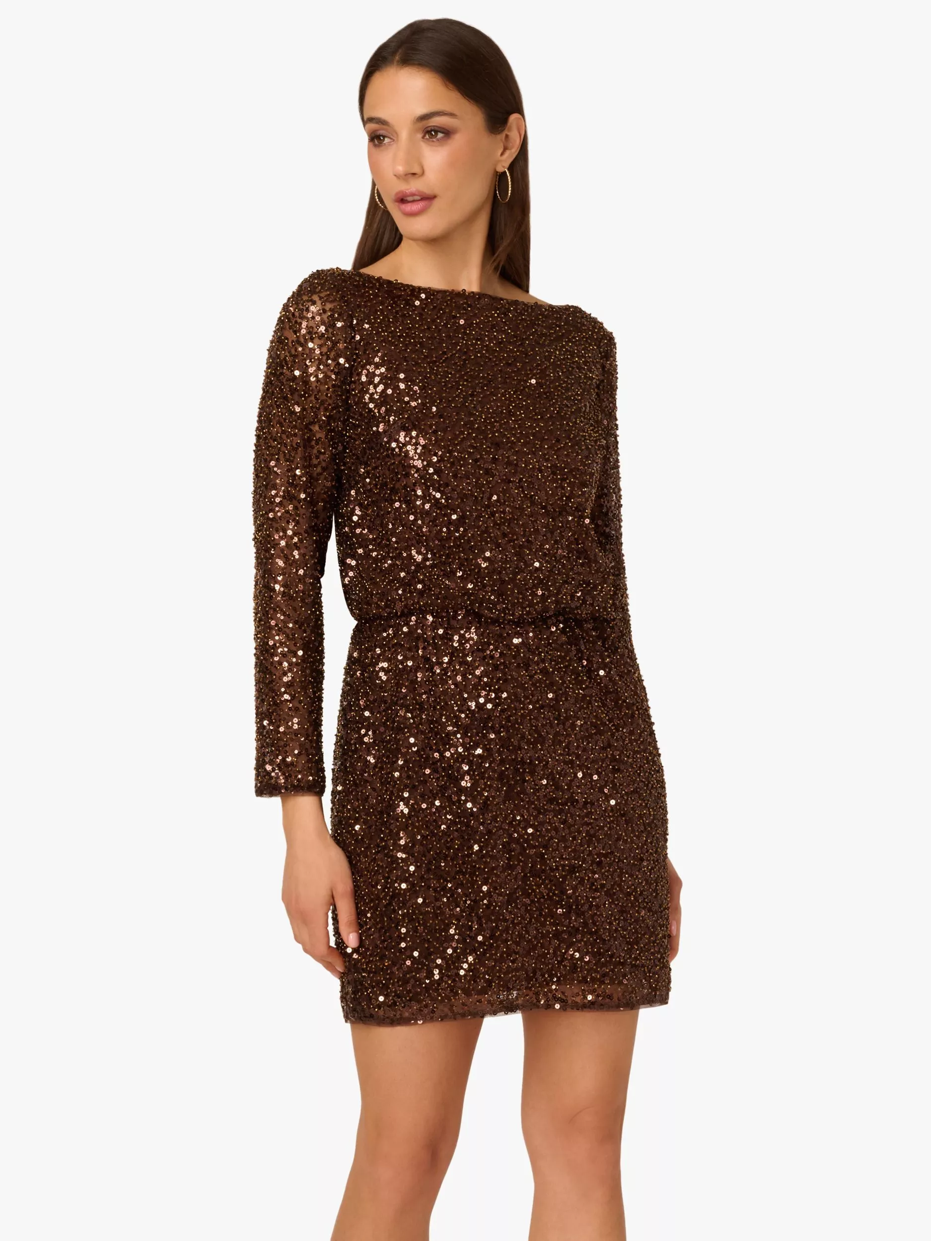 Adrianna By Adrianna Papell Sequin Mini Dress