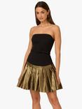 Adrianna By Adrianna Papell Jacquard Mini Dress, Black/Gold