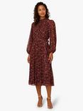 Adrianna Papell Floral Chiffon Midi Dress, Black/Multi