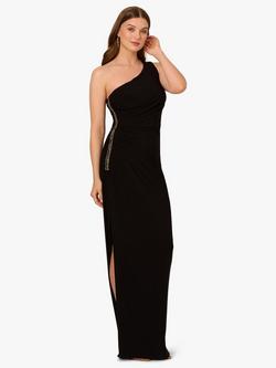 Adrianna Papell Side Detail Jersey Dress, Black, Black