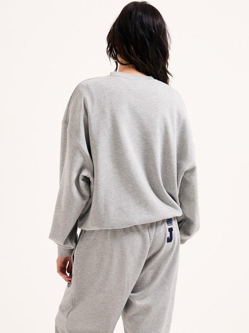 Product image 2 of 3, which shows Juicy Couture Venice Fleece Sweatshirt, Silver Marling, XS