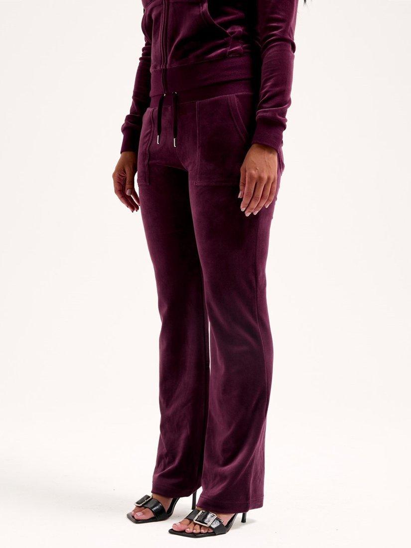 Product image 3 of 3, which shows Juicy Couture Del Ray Straight Leg Slim Joggers, Winetasting, S