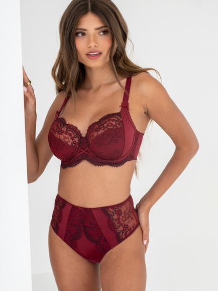 Pour Moi Hollywood High Waist Control Brief, Burgundy