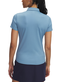 Under Armour Women's Playoff Short Sleeve Golf Polo Shirt, Blue - view 2, Blue